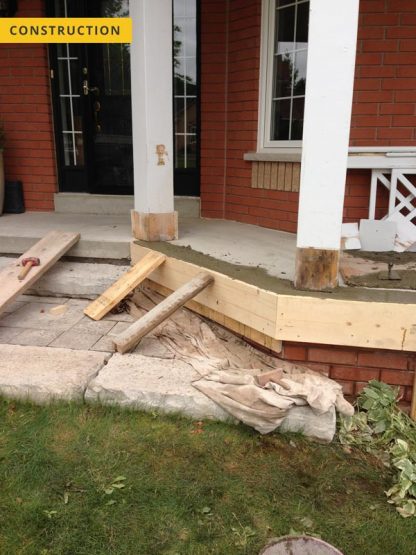 Concrete porch repair - under construction