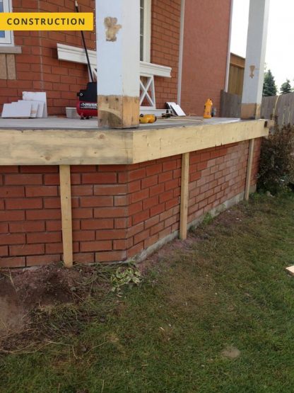 Concrete porch repair - under construction